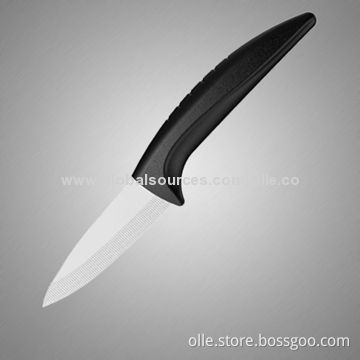 Brand New Design 3-inch Paring Curve Black Handle White Blade Kitchen Knife
